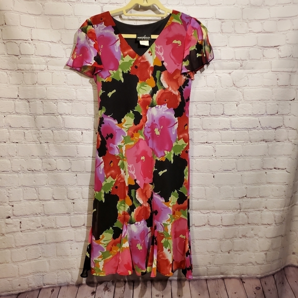 Positive Attitude 90s Y2K Bias Cut Slip Dress Floral